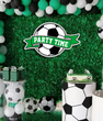 Табличка из пластика для вечеринки в стиле футбол "Party Time" 50х30 см. (F700882)