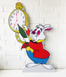Фигура из пластика "Белый кролик с часами" (100 х 68 см.)