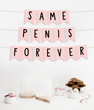Гирлянда-флажки для девичника "Same Penis Forever" (B402) B402 фото