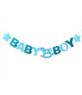 Гирлянда из фетра на Baby Shower "BABY BOY" (L021) L021 фото