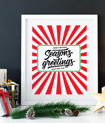 Новорічний постер "Season's Greetings" (2 розміри) N-504 фото