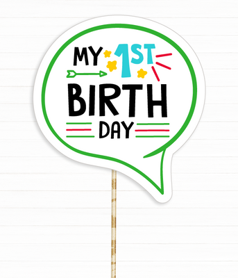 Табличка для фотосессии на первый день рождения ребенка "MY FIRST BIRTHDAY" (B120) B120 фото