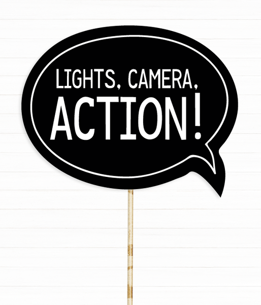 Табличка для фотосессии "Lights, Camera, ACTION!" (02718) 02718 фото