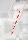 Бумажные трубочки "Red white stripes" (10 шт.) straws-32 фото 2