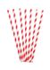 Бумажные трубочки "Red white stripes" (10 шт.) straws-32 фото 4