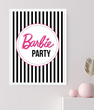 Постер "Barbie Party" 2 размера без рамки (02889)