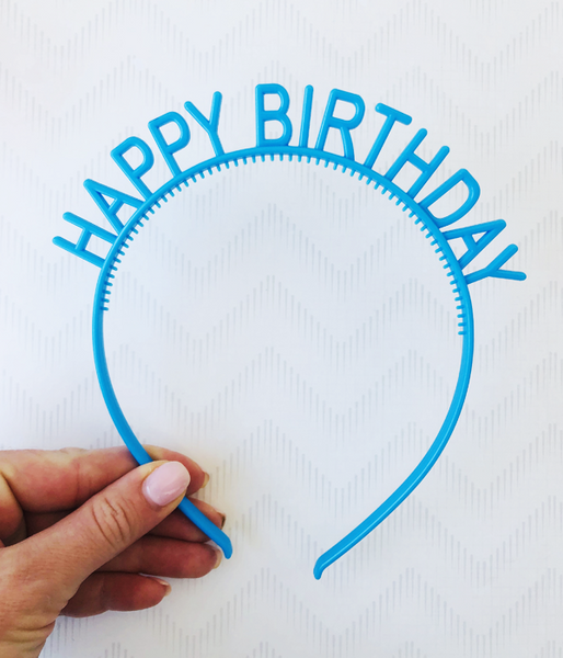 Аксесуар для волосся-обруч Happy Birthday (блакитний) 2020-27 фото