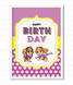 Плакат для дня народження дівчинки Щенячий Патруль (2 розміри) 03305 фото 1