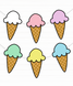 Бумажная фигурная гирлянда из мороженых "Ice cream" (03058) 03058 фото 1