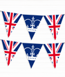 Паперова гірлянда із прапорців "Британська вечірка" 12 прапорів (L-202)
