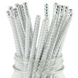 Бумажные трубочки "Silver chevron" (10 шт.) straws-06 фото