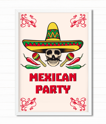 Постер "Mexican Party" 2 размера без рамки (03985) 03985 фото