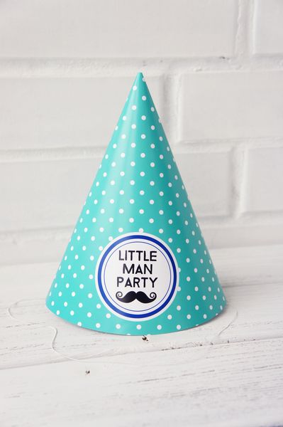 Колпачки для праздника "Little Man Party" 2 шт (02955) 02955 фото