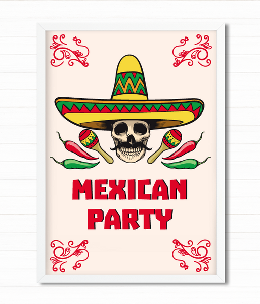 Постер "Mexican Party" (2 размера) без рамки A3_03985 фото