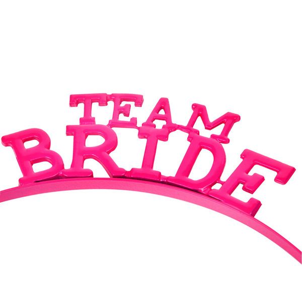 Обруч для подружки нареченої "Team Bride" з металу рожевий (02297) 02297 фото
