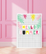 Постер для украшения вечеринки "Hello Summer" 2 размера без рамки (088820) 088820 фото 1