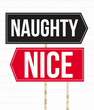 Таблички для новорічної фотосесії "NAUGHTY" та "NICE" (03385)