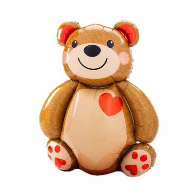 Фольгированный воздушный шарик Медведь на День Влюбленных 67х90 см (VD-71101) VD-71101 фото