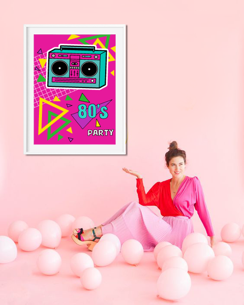 Постер для вечеринки "80s party" 2 размера (05087) 05087 (A3) фото