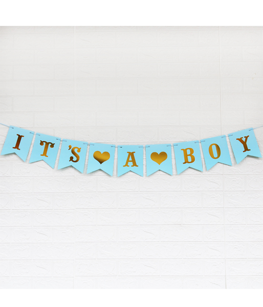 Бумажная гирлянда "It is a boy!" для мальчика 2020-02_R221 фото