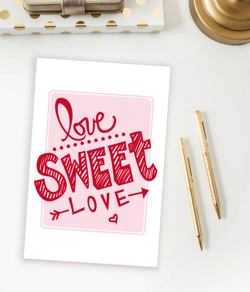 Поздравительна листівка "Love sweet Love" 10х15 см (04260) 04260 фото