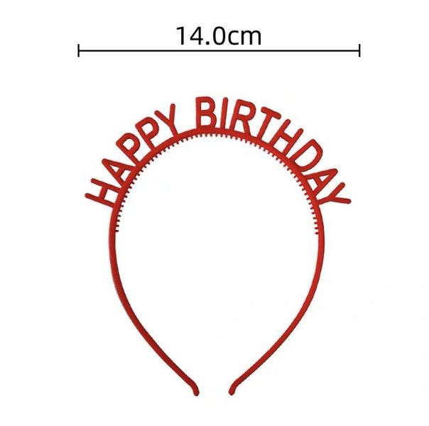 Аксессуар для волос-обруч "Happy Birthday" (красный) 2020-32 фото