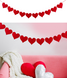 Гірлянда-серця з фетру на День Святого Валентина "Red Hearts" 10 шт (VD-009) VD-009 фото 1
