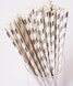 Бумажные трубочки "Silver white stripes" (10 шт.) straws-55 фото 4