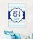 Постер в морском стиле для вечеринки "Let's Party!" 2 размера без рамки (04073) 04073 фото 1