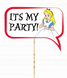 Табличка для фотосессии с Алисой в стране чудес "It's my party!" (01657) 01657 фото 1