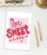 Поздравительна листівка "Love sweet Love" 10х15 см (04260) 04260 фото