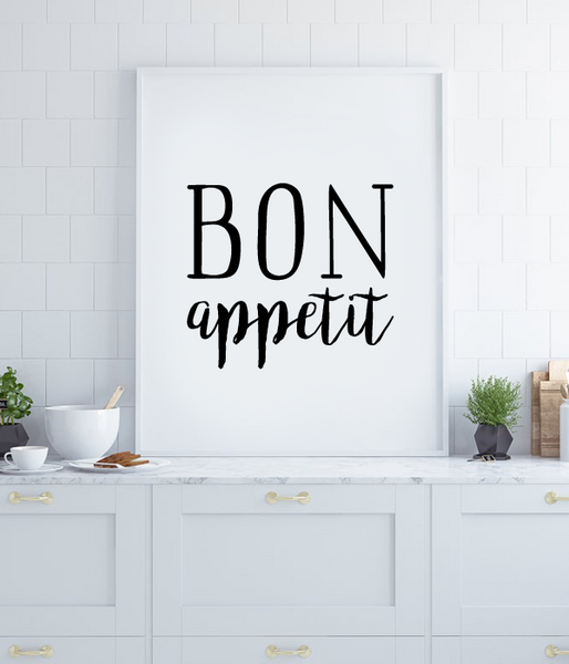 Постер для украшения кухни "BON appetit" 2 размера (50-22) 50-22 (A3) фото