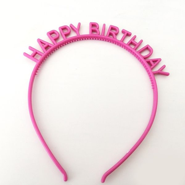 Аксесуар-обруч для волосся "Happy Birthday" малиновий (202026) 2020-26 фото