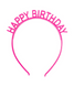 Аксесуар-обруч для волосся "Happy Birthday" малиновий (202026) 2020-26 фото 1