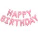 Фольговані повітряні кулі-напис Happy Birthday рожеві літери 40 см (B342023) B342023 фото 1