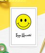 Поздравительная открытка со смайликом "Будь щаслива!" (02169)