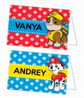 Гостевые карточки для праздника щенячий патруль с персонажами 10 шт (033431)