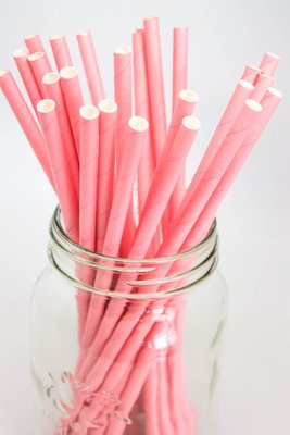 Паперові трубочки "Soft pink" (10 шт.) straws-19 фото