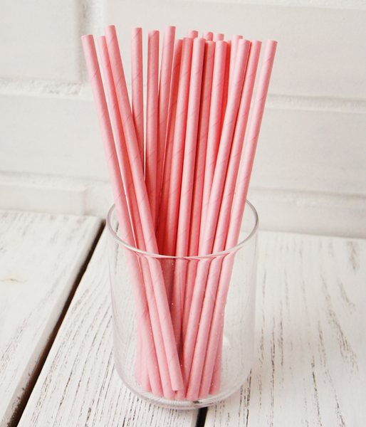 Паперові трубочки "Soft pink" (10 шт.) straws-19 фото