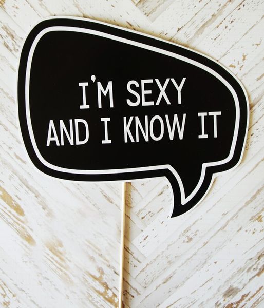 Табличка для фотосессии "I'm sexy and i know it" (02499) 02499 фото