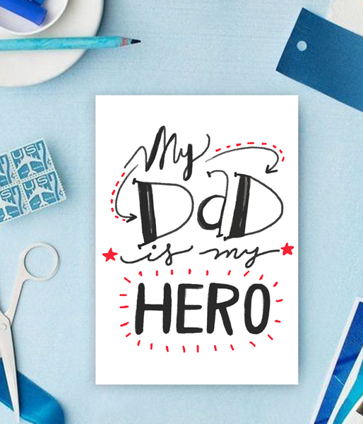 Листівка для батька "My Dad is My Hero" (02774) 02774 фото