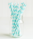 Бумажные трубочки "Light blue white srtipes" (10 шт.) straws-30 фото 1