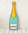 Большая декорация из пластика "Бутылка шампанского" 70х22 см (05073) 05073 фото
