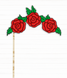 Паперовий аксесуар-обруч з трояндами для фотосесії (02685)