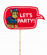 Табличка для фотосессии в стиле щенячий патруль Let's Party! (033447)