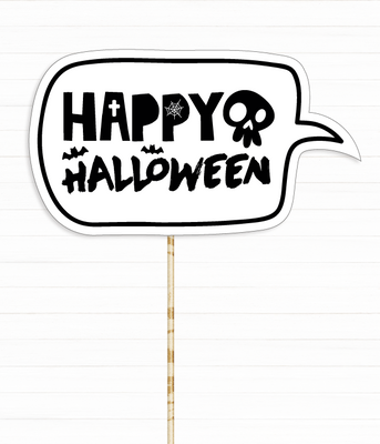 Фотобутафория-табличка для фотосессии на Хэлловин "Happy Halloween" (H-86) H-86 фото