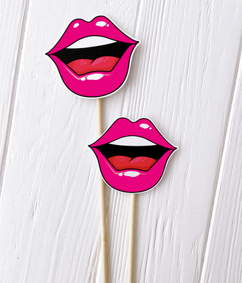 Аксессуар-губы для фотосессии "Pink lips" 1 шт (0368) 0368 фото