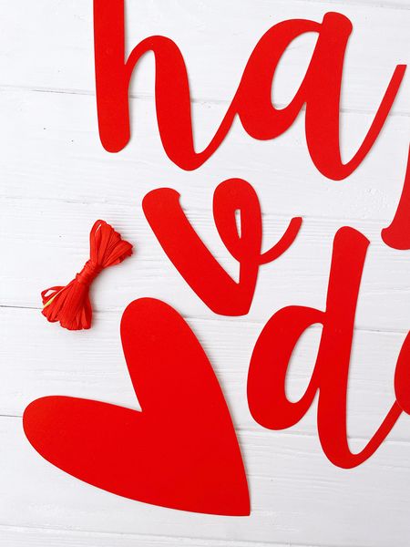Гірлянда-літери червоні на День Закоханих "Happy Valentine's Day" 17 см 3 м (VD-009712) VD-009712 фото