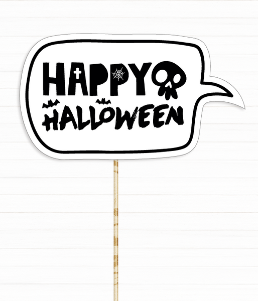 Фотобутафорія-табличка для фотосесії на Хелловін "Happy Halloween" (H-86) H-86 фото