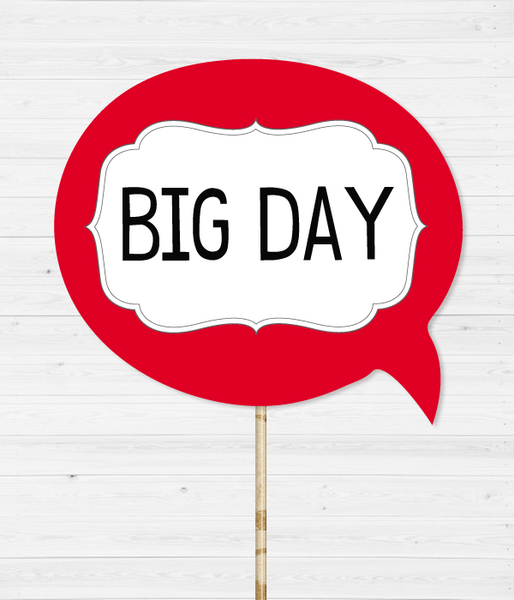 Табличка для фотосессии "Big day!" 0944 фото